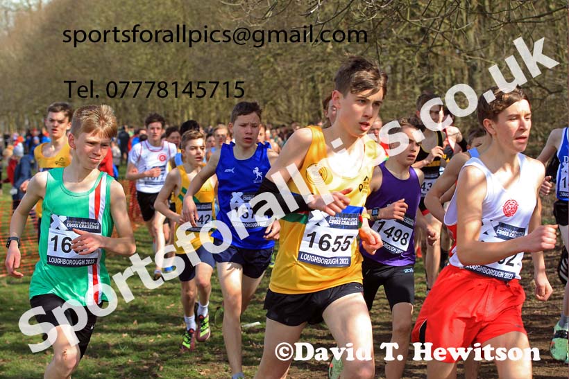 Boys Under-15s 2022 CAU Inter Counties Cross Country, Prestwold Hall, Loughborough.  Photo: David T. Hewitson/Sports for All Pics